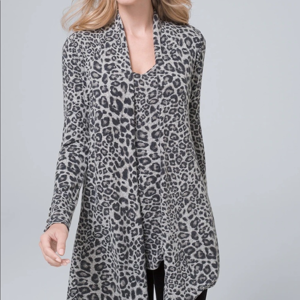 WHBM Leopard Print Snit Coverup